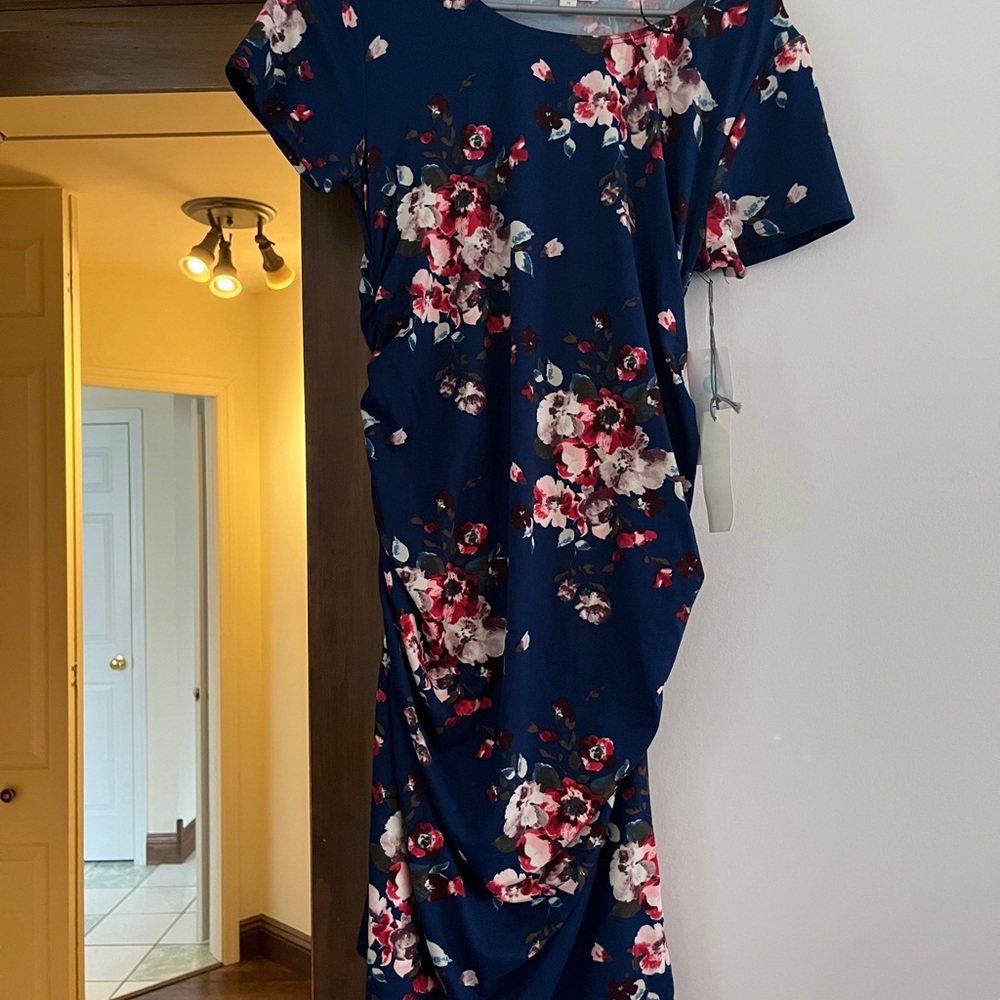 Nine Britton Maternity Navy Floral Dress
